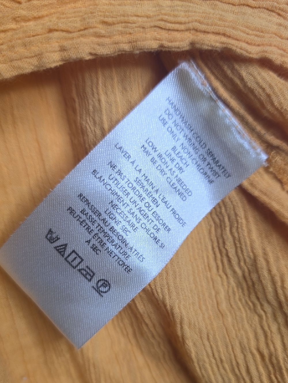 By Anthropologie Duster Tunic Shirt Long Sleeve Mango/Mustard Hi Low Oversized - Picture 12 of 13